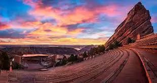 Red Rocks Amphitheater at sunset