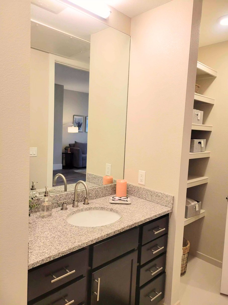 Bathroom sink and closet